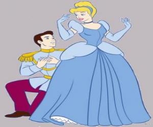 Puzzle πρίγκηπας γονατιστή μπροστά την πριγκίπισσα στην πρόταση γάμου